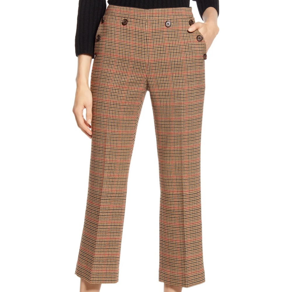 Halogen x Atlantic Pacific - check kick flair pants - Sz 18